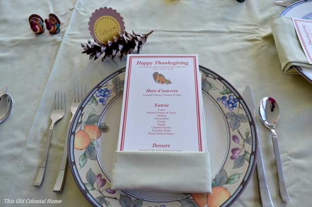 DIY Thanksgiving menus