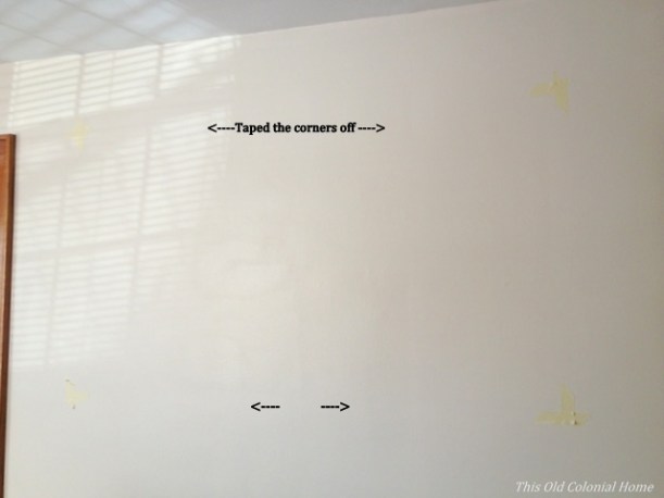 Measure and mark corners for hanging gallery wall 