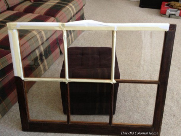 Tape off mirror before painting 