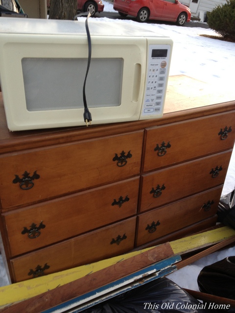 Dresser set out for curbside trash