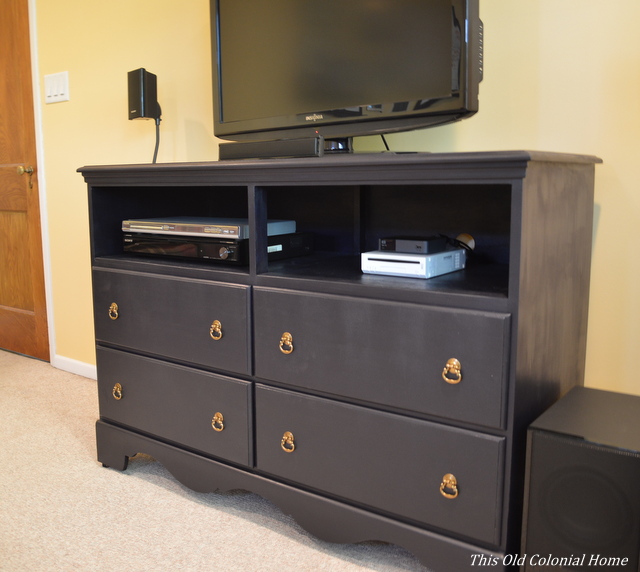 DIY dresser into TV console 