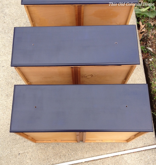 Navy painted drawers