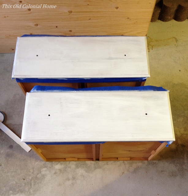 Drawers primed and ready for paint 