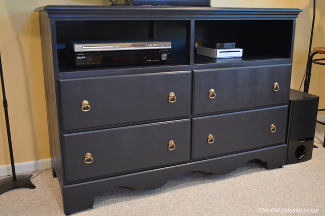 Turn a dresser into a TV stand DIY