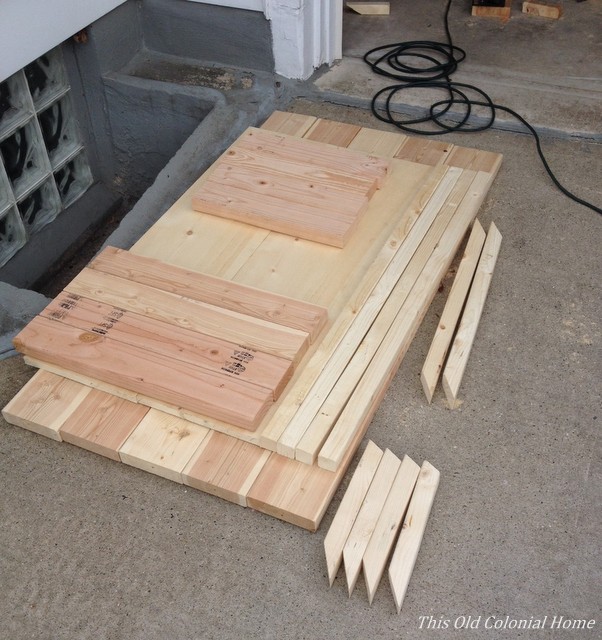 The cut list of boards ready for assemblying