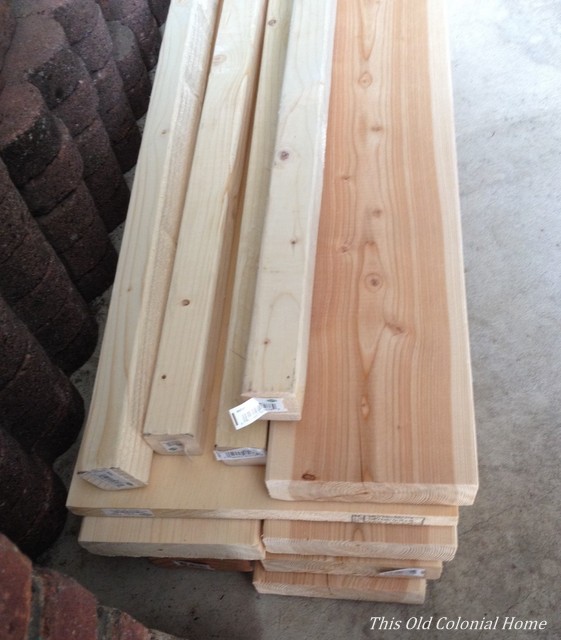 Supply of pine and douglas fir boards for coffee table