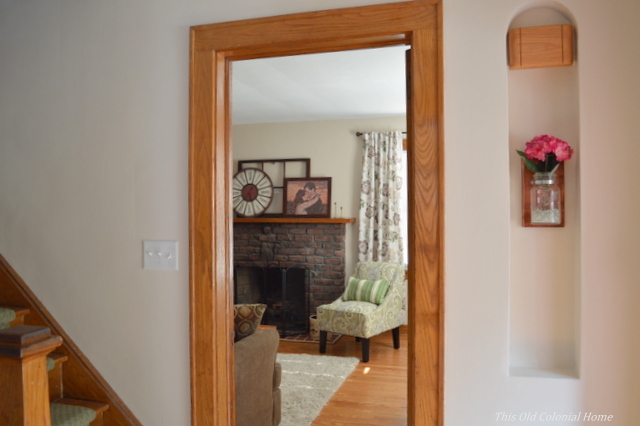 Pop of color in entryway