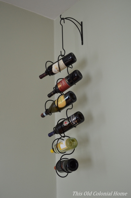 metal hanging wine rack