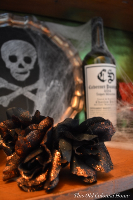 Wine bottle Halloween decor 