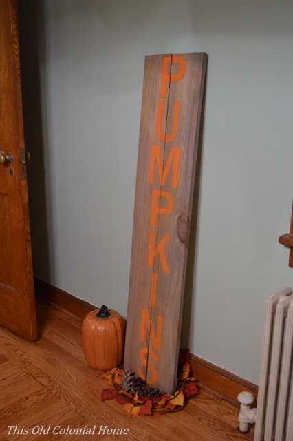 Rustic wooded sign for fall