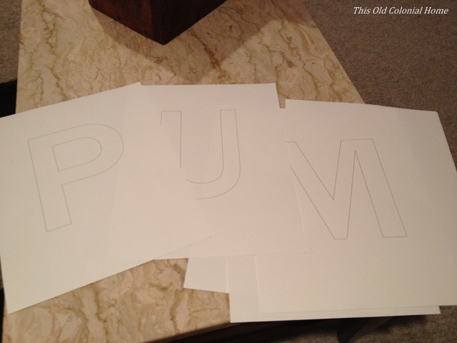 Letters printed for DIY sign 