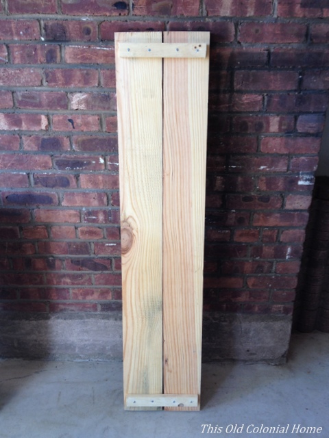 Back of boards screwed together