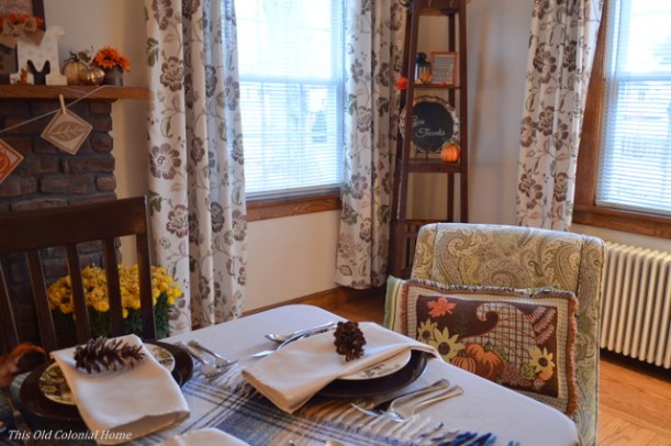 Accent chair at head of table 