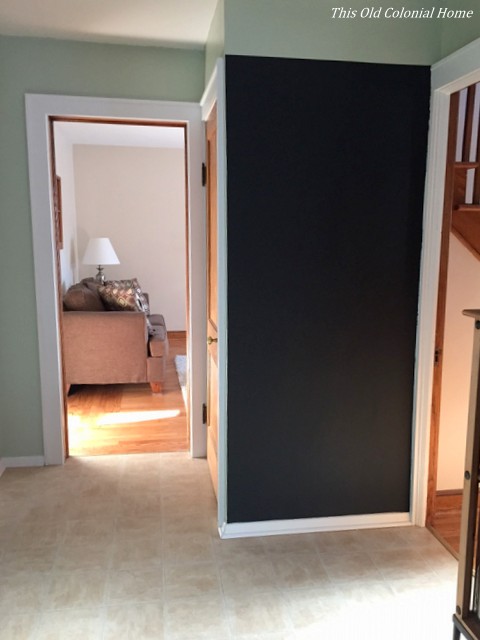 Blank kitchen chalkboard wall