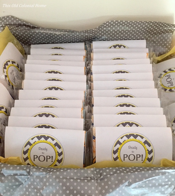 Ready to pop baby shower favors