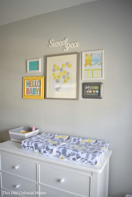 DIY gallery wall for gender neutral nursery 