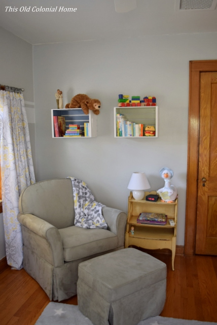 Gray glider gender neutral nursery