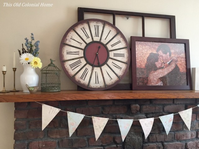 Scrapbook paper flag banner diy